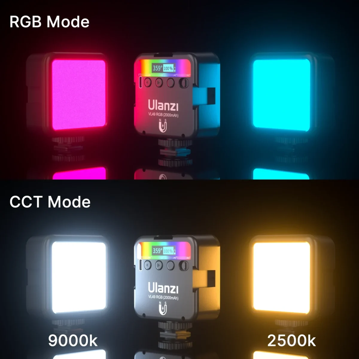 Ulanzi VL49 RGB LED Video Light 2
