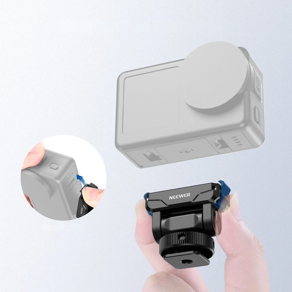 Neewer AC072 Quick Release Cold Shoe Adapter for DJI Action 6 (10107974EU) (13)