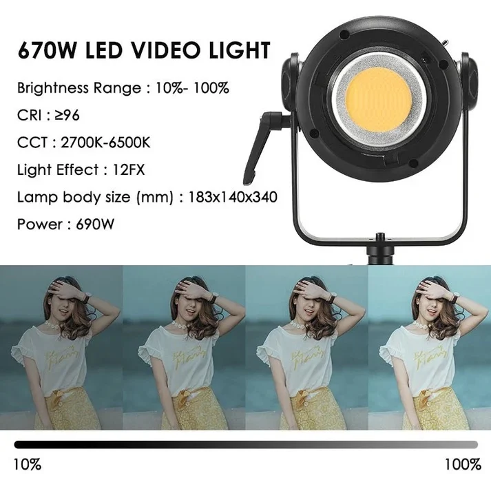 Tolifo sk d7000bl bi color led video light 822491