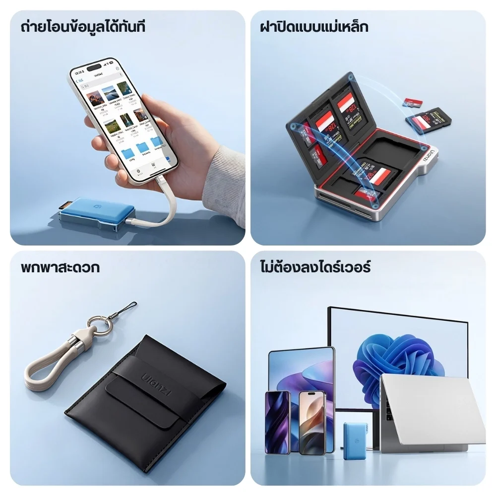 Ulanzi DC01 2in1 Portable Memory Card Case Cardreader