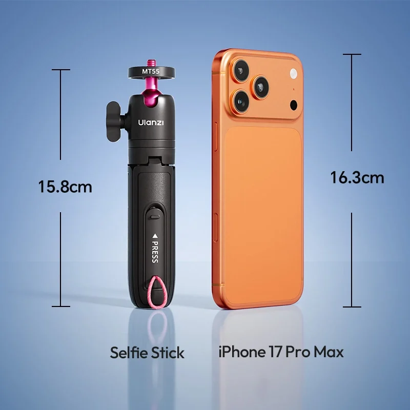Ulanzi MT55 SnapGo Mini Selfie Stick Tripod with 1:4'' Mount (T165) 15