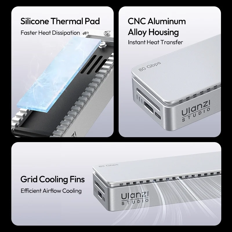 Ulanzi SSD M.2 NVMe DT580 Thunderbolt 5 80Gbps 10