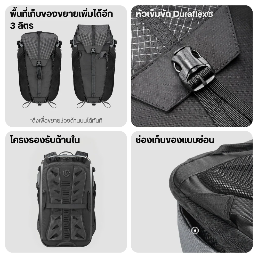 Ulanzi กระเป๋ากล้อง TP01 Travel Backpack 25L กระเป๋าสะพายหลัง กันละอองน้ำ