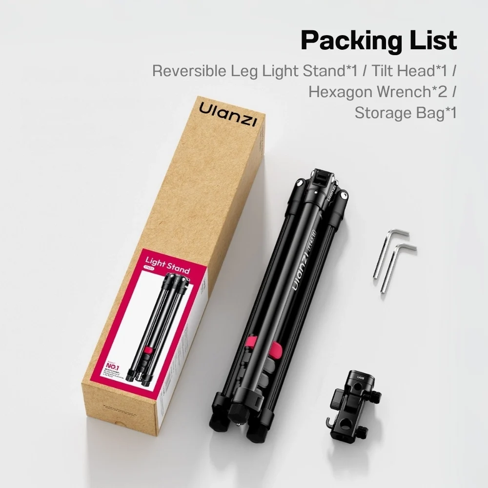 Ulanzi ขาตั้งไฟ TT43 II Light Stand สูง 2.1 เมตร พร้อม Tilt Head 1/4"