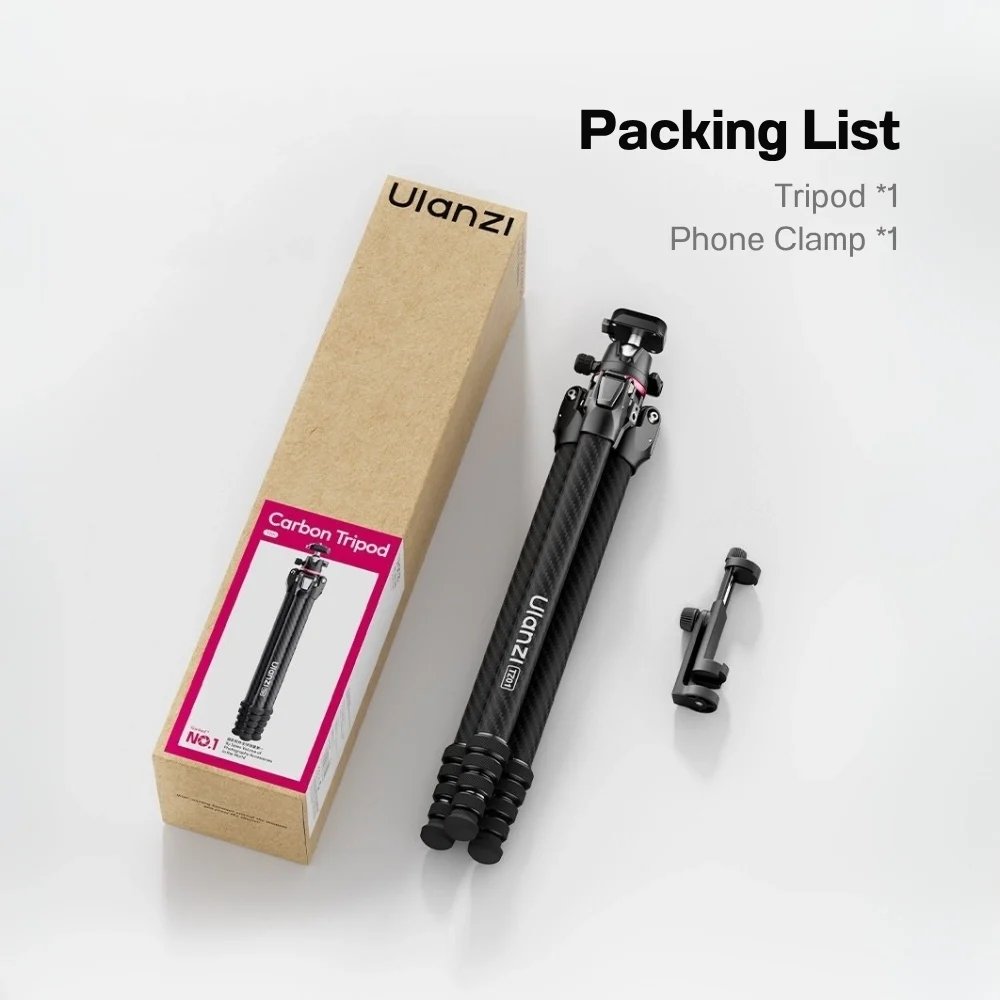 Ulanzi ขาตั้งกล้อง คาร์บอนไฟเบอร์ TZ01 Versatile 2-in-1 Carbon Fiber Tripod ขนาดพกพา