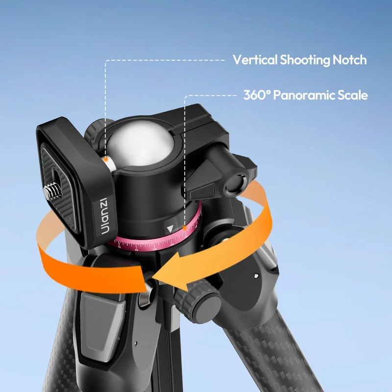 Ulanzi TZ01 Versatile 2 in 1 Carbon Fiber Tripod 9