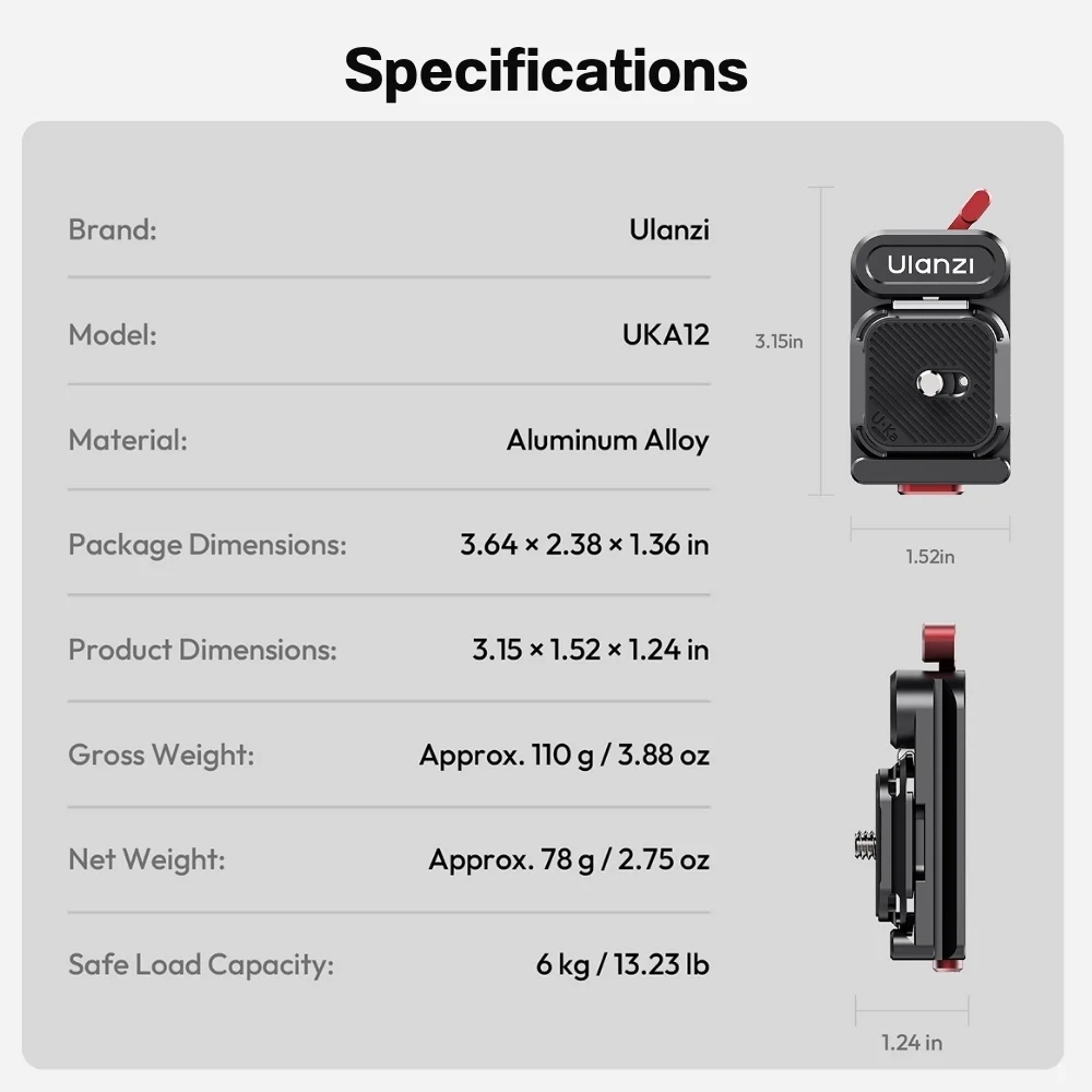Ulanzi UKA12 UKA Pro Quick Release Kit (11)