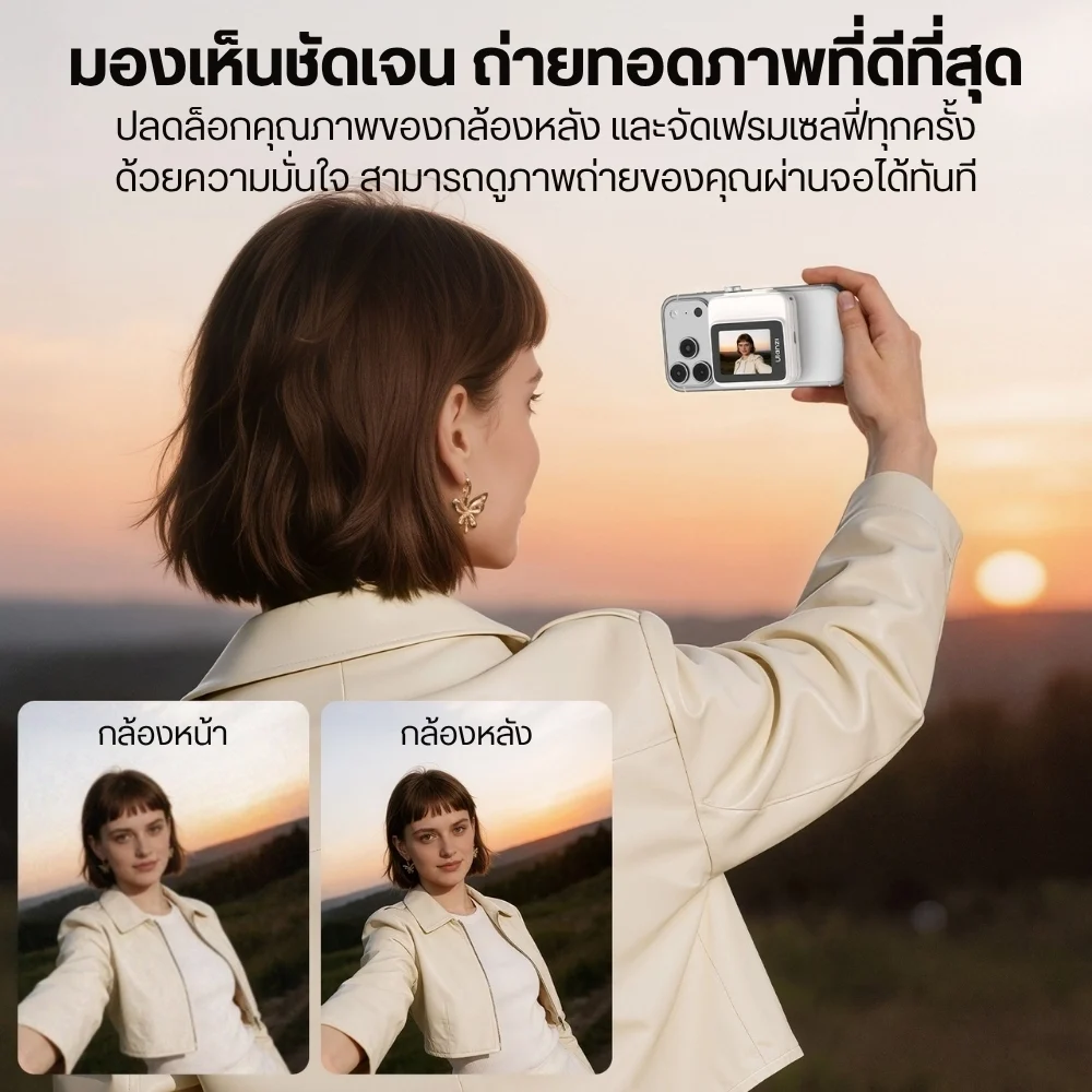Ulanzi จอเซลฟี่แม่เหล็ก VM02 MagSafe Screen Mirroring สำหรับมือถือ