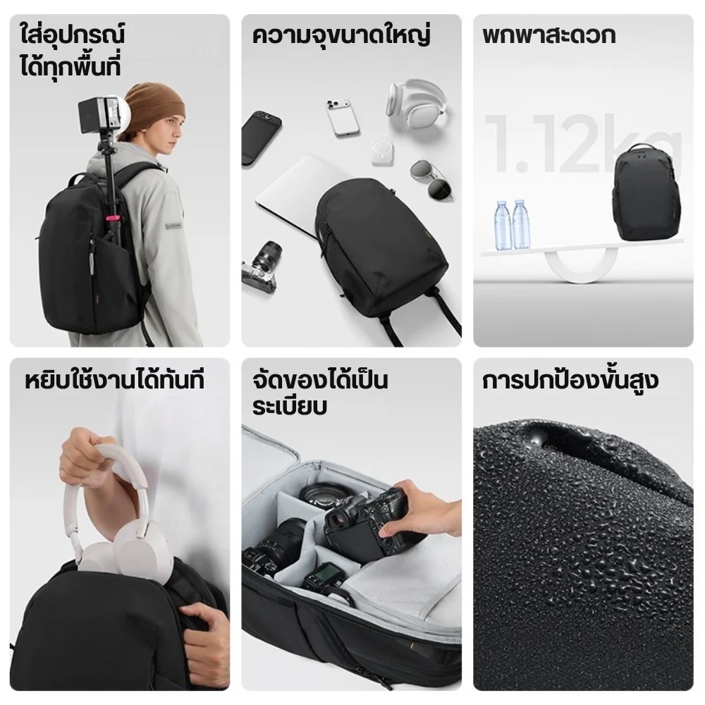 Ulanzi YY038 Urban Travel Backpack V2 22L กระเป๋ากล้อง กระเป๋าสะพายหลัง