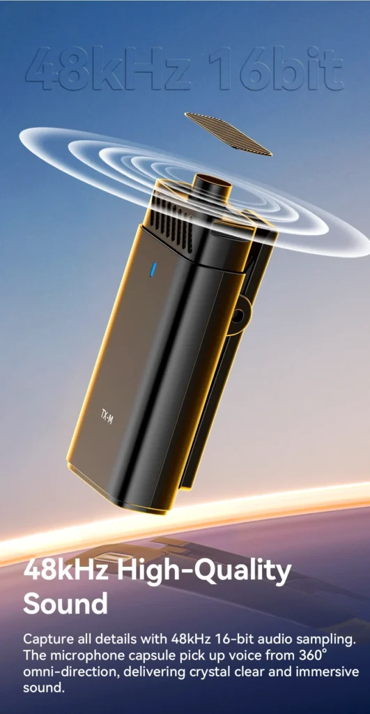 Ulanzi ไมค์ไร้สาย HM2301 Dual Channel ไมค์คู่ ใช้งานได้ 2 อุปกรณ์พร้อมกัน หัวต่อ USB-C