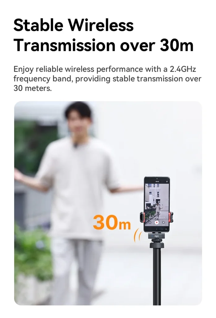 Ulanzi ไมค์ไร้สาย HM2301 Dual Channel ไมค์คู่ ใช้งานได้ 2 อุปกรณ์พร้อมกัน หัวต่อ USB-C