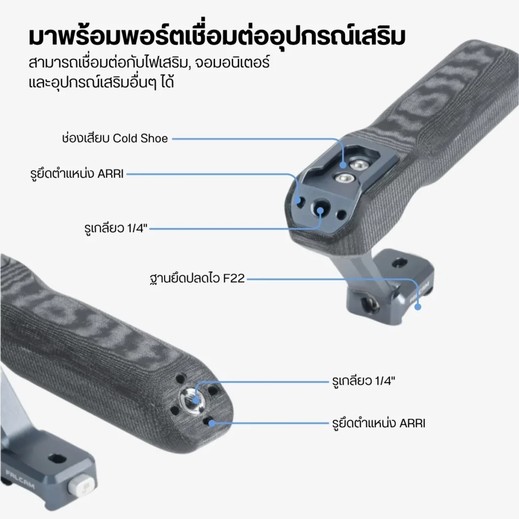 Falcam ด้ามจับต่อเคจกล้อง F22A3A12 Top Hand Grip Quick Release