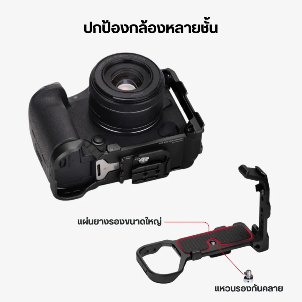 Falcam L-Bracket เคจตัว L สำหรับ กล้อง Canon R5 II ระบบปลดเร็ว F22/F38/F50 (C00B5404B)
