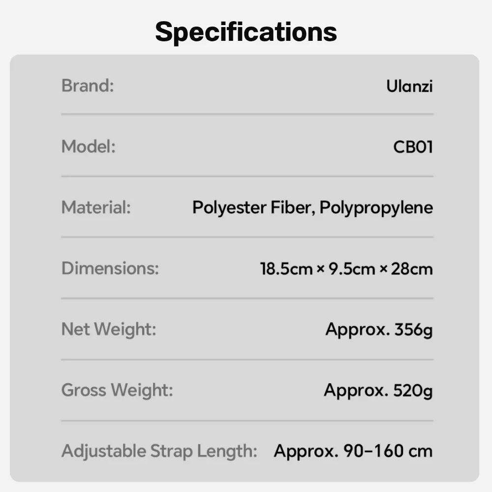 Ulanzi กระเป๋าใส่กิมบอล CB01 Camera Gimbal Holster กระเป๋าสะพายข้าง