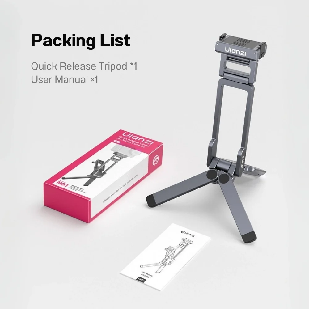 Ulanzi MA37 ขาตั้งกล้อง Quick Release mini Tripod For DJI Osmo Action 6 / nano / 5 pro / 4 / 3