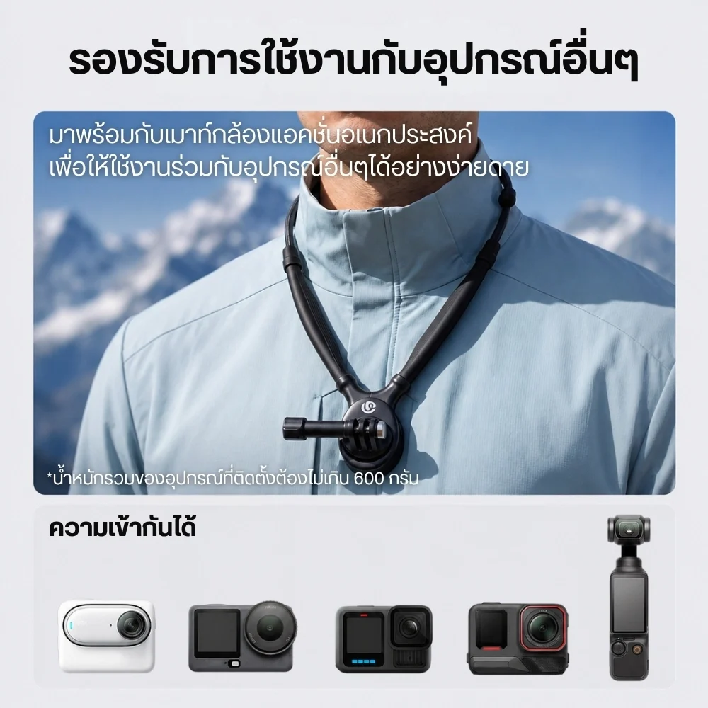 Ulanzi สายคล้องคอ มุม POV ZJ09 แม่เหล็ก สำหรับกล้อง Action Camera